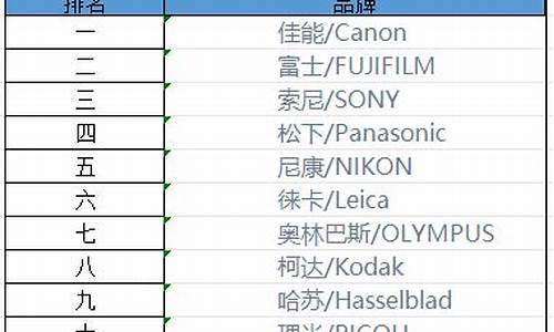 十大相机品牌排行榜_2023相机排行榜前十名品牌